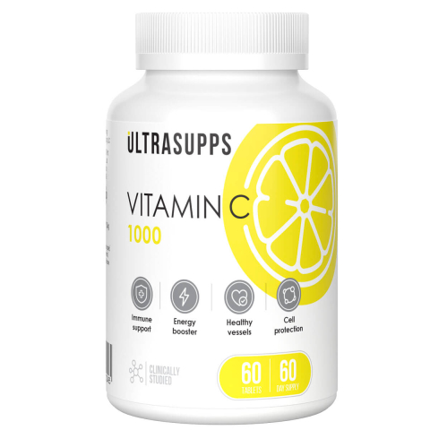 Витамин С, 900 мг, 60 таблеток, Ultrasupps
