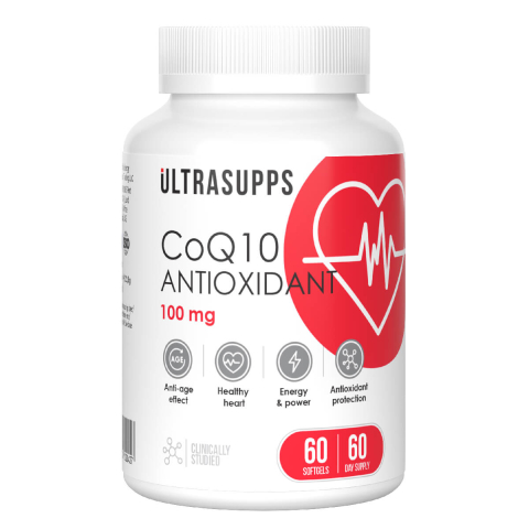 Коэнзим Q10 100 мг, 60 капсул, Ultrasupps