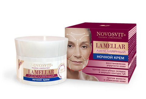 Крем ночной ламеллярный восстанавливающий упрогость кожи LA MELLAR, 50 мл, Novosvit